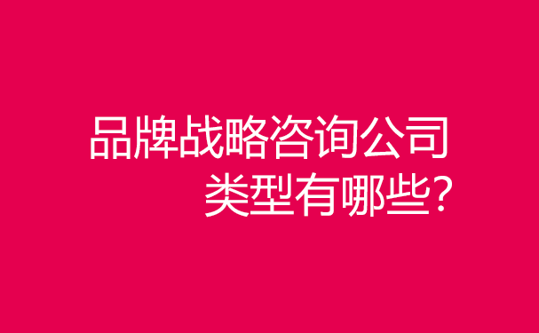 品牌戰(zhàn)略咨詢公司類型有哪些？